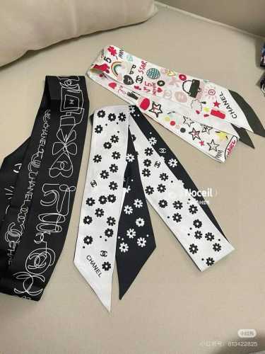 Hot sale on Xiaohongshu! Super pretty Chanel headband scarf! Double-layer silk!