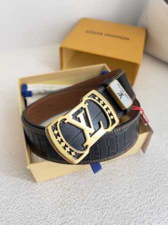 Product Name Lv..Louis..Vuitton Belt Original Model Buckle Classic Pure Steel Ma - Click Image to Close