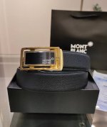 Montblanc Men's Automatic Belt - Width 34mm Fine steel buckle, soft to the touch