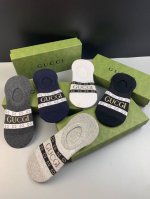 Special Gucci Gucci G's new men's invisible socks, five pairs per box, jacquard