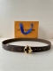 This 3.0-Inch Wide Belt Features Monogram Canvas And Leather On Opposite Sides,