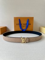 This 3.0-Inch-Wide Lv Iconic Double-Sided Belt Combines Monogram Empreinte Leath