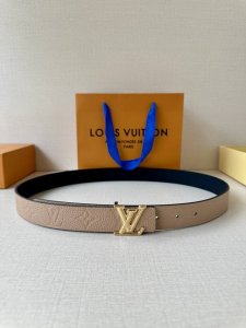 This 3.0-Inch-Wide Lv Iconic Double-Sided Belt Combines Monogram Empreinte Leath