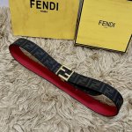 Fendi full packaging, same style as in boutiques, 4.0cm wide, double-ring revers