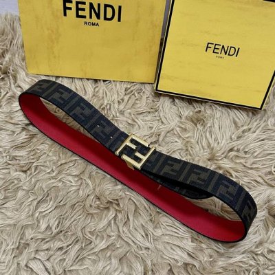 Fendi full packaging, same style as in boutiques, 4.0cm wide, double-ring revers