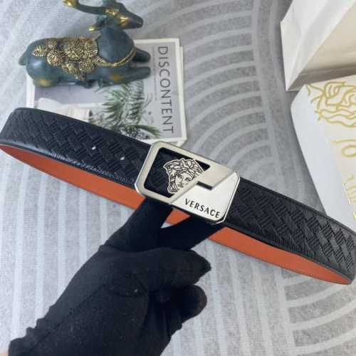 Versace Special Leather Belt Series, original factory hardware, high-quality st