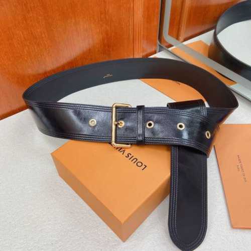 LV official website style waist belt, made of oil-waxed leather and top-grain co