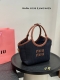 Small It's another day that I am conquered by Miumiu Retro dark denim Tote Tote