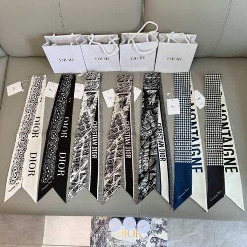 Blue, Dior double-layer silk small ribbon headband! This style is highly recomme