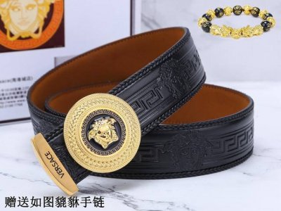 Belt Versace.Ver Original Belt 100% First Layer Cowhide Guaranteed Genuine Leath