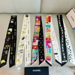 Chanel Twilly scarf is here A real cutie, Material: 100% twill silk Size 120 6C
