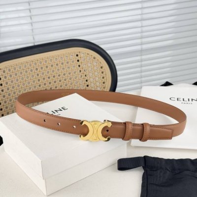 Celin E new three-dimensional buoy pin buckle women's belt Italian imported calf