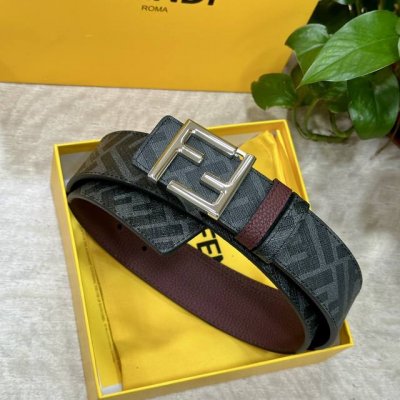Fendi Same Style As Fendi Counters Width 4.0Cm Double Ring Reversible Belt Ff Pr