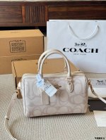 Cowhide version Coach Rowan new original pillow bag, Ykk original hardware with