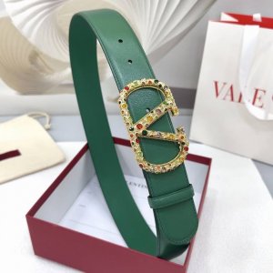 4.0Cm Valentino Belt, Double-Sided Top-Grain Cowhide, Length: .75.80.85.9095.100