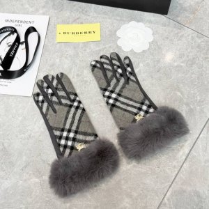 Burberry's new fleece equestrian gloves with packaging. Worth comparing with si