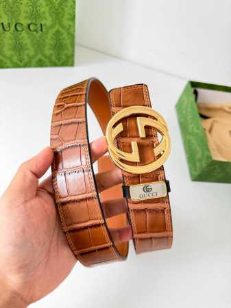 Product Name: Gucci Original Belt/Leather Bag Model: Hook buckle, pure steel bu - Click Image to Close