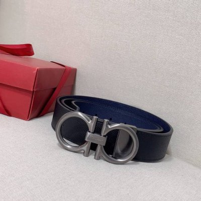 Special Ferragamo High-End Custom-Made Men's Belt, Double-Sided Imported Cowhide