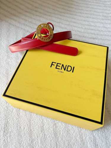 Special Fendi Women's Small Waist Belt, 2.0 Cm Wide, Made Of Double-Sided Smooth