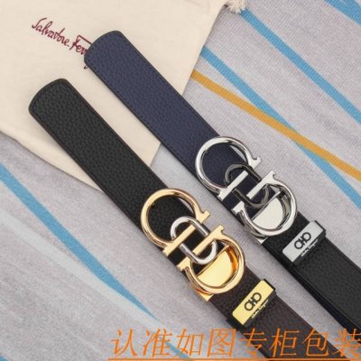 Belt: Ferragamo Original Cowhide Belt (Ddd) Men's Belt: 100% top-grain cowhide l