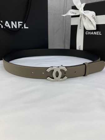 Width 3.0 Cm Chanel Genuine Leather With A Textured Surface, Featuring A Full, T - Click Image to Close