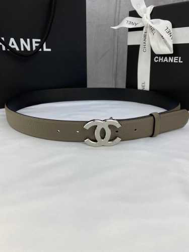 Width 3.0 Cm Chanel Genuine Leather With A Textured Surface, Featuring A Full, T