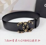 7.0Cm Chanel belt, double-sided top layer cowhide leather, length: 75.80.85.90.9