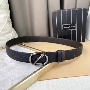 Zegna, Top-Grain Cowhide, Width 3.5 Cm, Official Website Synchronized, Pure Copp