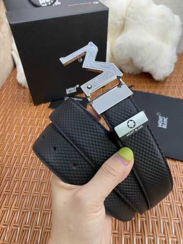 Product Name: Montblanc Original Material: 100% top-grain cowhide belt, guarante