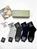 comes with packaging 5 pairs per box Gucci classic letter logo double G short t