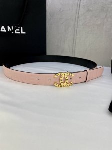 Width 3.0 Cm Chanel Imported Soft Calfskin Leather With Gold And Silver Patterne