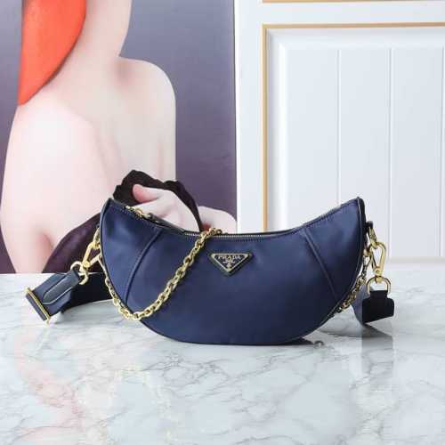 New Crescent Bag 1Bh222 Multifunctional This Re-Nylon handbag is crafted from r