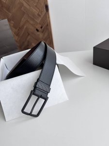 Bv latest men's belt double-sided original Italian pebbled calfskin with vacuum