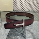 Tom Ford's latest trendy double-sided top-grain cowhide leather model, 3.8mm wid