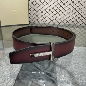 Tom Ford's latest trendy double-sided top-grain cowhide leather model, 3.8mm wid