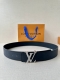 L0Uis Vuitt0N Lv Men's counter quality water ripple belt width 40mm equipped wit