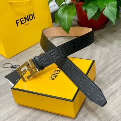 Fendl Fendi width 38mm double-sided original calfskin with single ruthenium pall