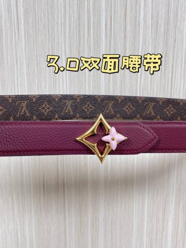 Flowergram Reversible Belt: This belt combines Monogram canvas and Monogram embo