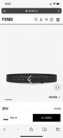 Fendi First buckle belt, unisex, 3.5cm wide, same style as in Fendi boutiques. M