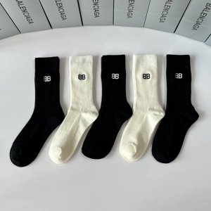 Special Packaging Balenciaga New Cashmere Mid-Length Slouch Socks! Five pairs pe