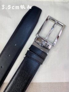 Montblanc width 3.5cm, made of top layer cowhide, fine pin buckle, free-cut busi