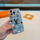New product Lv mobile phone case water ripple shell pattern Imd full edging, ea