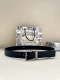 3.5 Cm Wide Dior Belt Crafted From Black Grained Calf Leather, Featuring A Metal