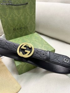 Special Gucci. Gucci Full Set Packaging, 3.8 Cm Imported Calf Leather Embossed,