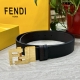 fendl Fendi Width 38Mm Men's Casual Belt Made Of Double-Sided First-Layer Cal