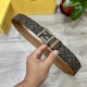 Special Fendi Fendi Counter Same Style Width 4.0Cm Double Ring Reversible Belt F