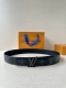 Special This Size 4.0 Wide Lv Belt Is Made Of Smooth Leather And Is Decorated Wi