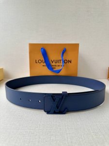 L0Uis Vuitt0N Lv Men's counter quality water ripple belt width 40mm configuratio