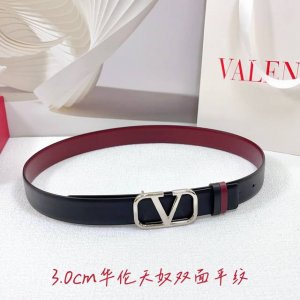 3.0Cm Valentino Belt, Double-Sided Full-Grain Leather, Length: 75.80.85.90.95.10