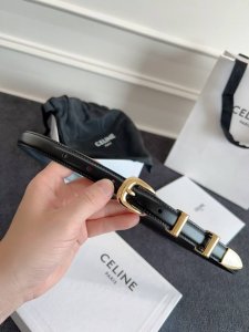 Celine. Celine Full set Western Medium smooth cowhide leather belt Cowhide leath